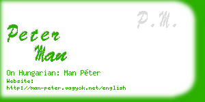 peter man business card